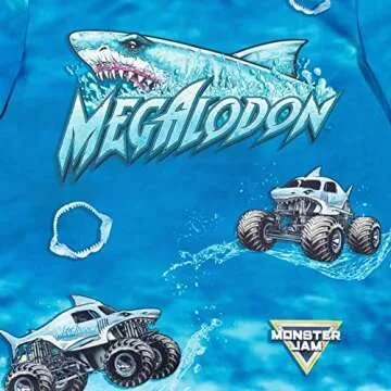 Monster Jam Toddler Boys 3 Pack T-Shirts - El Toro Loco, Megalodon, Grave Digger