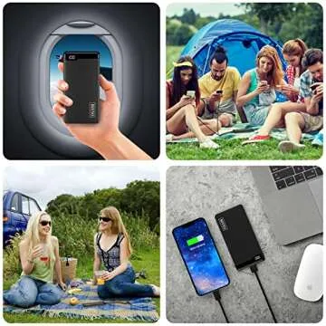 BSYYO Portable Charger,10000mAh Triple 3A Ports Fast Charging USB C Power Bank with LED Display,External Battery Pack Phone Portable Charger