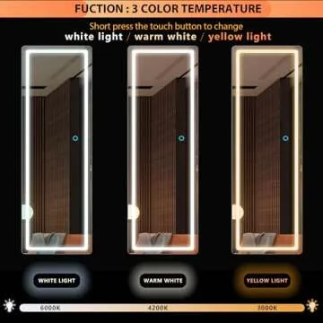 LVSOMT Full Length LED Mirror - Stylish and Functional