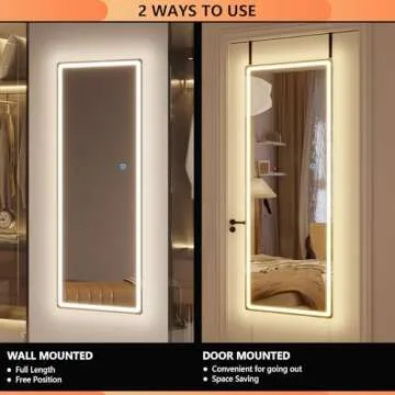LVSOMT Full Length LED Mirror - Stylish and Functional