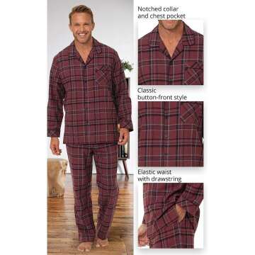 Flannel Pajamas for Men - Cozy Sleepwear by PajamaGram