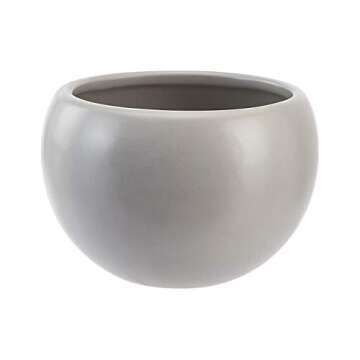 Amazon Basics Hanging Planter, Round - Grey/Copper (2-Pack)