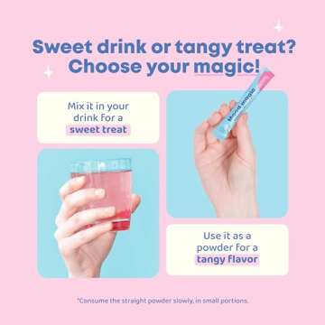 JoySpring Pixie Sticks with Saffron & GABA for Kids | Mood Balance Supplements for Kids | Sugar-Free Powder Candy or Water Flavor Powder (25 Servings)