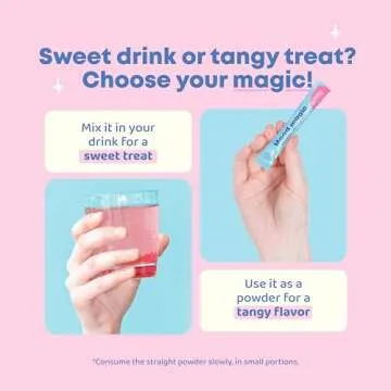 JoySpring Pixie Sticks with Saffron & GABA for Kids | Mood Balance Supplements for Kids | Sugar-Free Powder Candy or Water Flavor Powder (25 Servings)