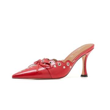 ATBELL Stylish Bow Tie Heeled Mules for Women
