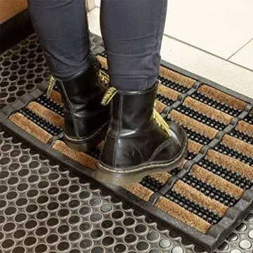 FOOTMATTERS Ninamar Mud Scrubber Tray Mat - Eco-Friendly, All Weather, 24x16 in.