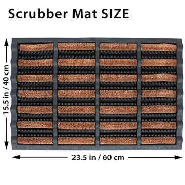 FOOTMATTERS Ninamar Mud Scrubber Tray Mat for Clean Entryways