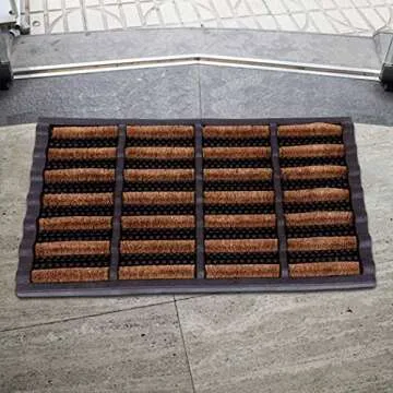 FOOTMATTERS Ninamar Mud Scrubber Tray Mat for Clean Entryways