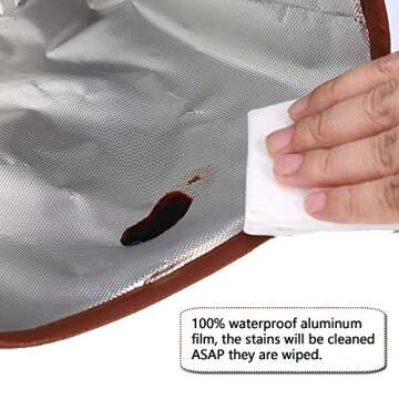 HerMia Hanging Car Trash Can Bin, Garbage Can PU Leather, Waterproof Litter Auto Trash Can for Travelling, Outdoor, and Vehicle (Black)