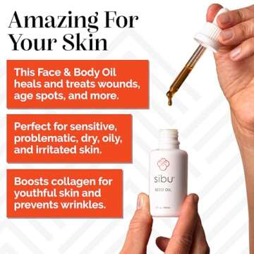 Sibu Premium Himalayan Sea Buckthorn Seed Oil, USDA Organic (30ml) – Amazing for Sensitive Skin, Breakouts, & Irritation