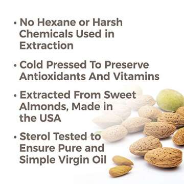 Plant Therapy Sweet Almond Oil - for Skin, Hair, Body, Face & Baby - Natural Moisturizer, Massage & ...