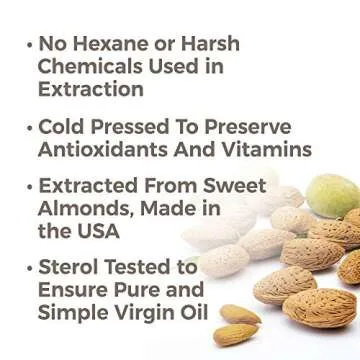 Plant Therapy Sweet Almond Oil - for Skin, Hair, Body, Face & Baby - Natural Moisturizer, Massage & ...