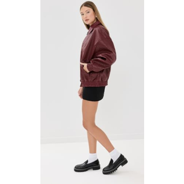 Lioness Women's Kenny Bomber Jacket - Stylish Burgundy Outerwear