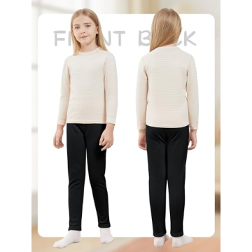 Warm Fleece Lined Leggings for Girls - Thermal Comfort