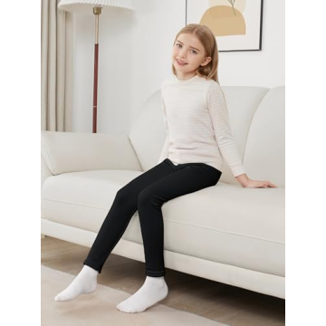 Warm Fleece Lined Leggings for Girls - Thermal Comfort