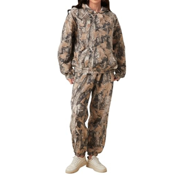 Eutten Camo Sweatsuits for Women Set - Cozy Oversized Hoodie & Sweatpants Set