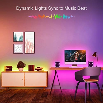 Nexillumi 65.6ft RGB LED Strip Lights with Remote & APP Control