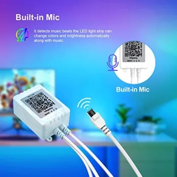 Nexillumi 65.6ft RGB LED Strip Lights with Remote & APP Control