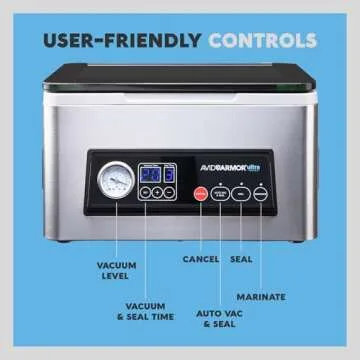Avid Armor Chamber Vacuum Sealer Machine USV20 Ultra Series for Wet Foods, Meat Vacuum Packing Machine, Compact with 11.5-Inch Vaccum Sealer Bar