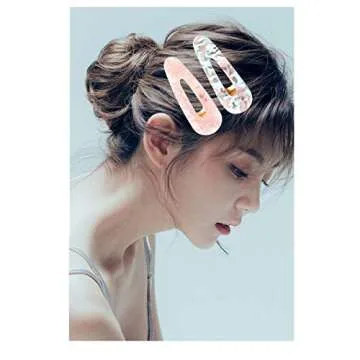 CÉLLOT 16PCS Acetic Acid Resin Hair Barrettes Gold Duckbill Totoise Clips Fashion Geometric Alligator Hair Clips for Women and Youngster Ladies Hair Accessories