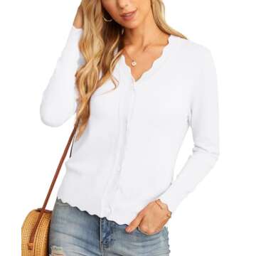 GRECERELLE Women's Lightweight Long Sleeve Cardigan Sweater