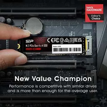 Silicon Power 2TB UD90 NVMe 4.0 Gen4 PCIe M.2 SSD R/W up to 5,000/4,800 MB/s (SP02KGBP44UD9005)