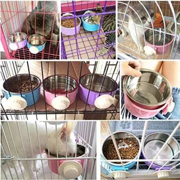 YEIRVE 2-in-1 Crate Pet Bowls - Durable & Practical Feeding Solution