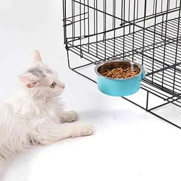 YEIRVE 2-in-1 Crate Pet Bowls - Durable & Practical Feeding Solution