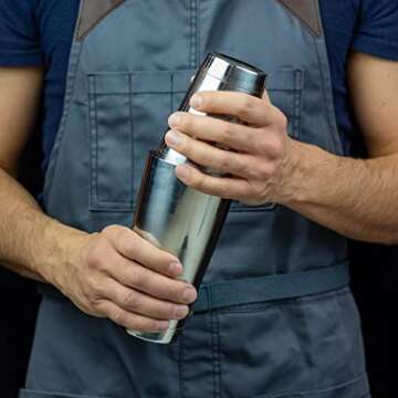 The Art of Craft Professional Cocktail Shaker Set Bartending Kit: Weighted Boston Shaker Tins, Hawthorne Strainer and Japanese Jigger