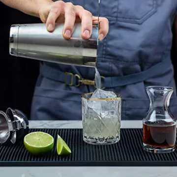 The Art of Craft Professional Cocktail Shaker Set Bartending Kit: Weighted Boston Shaker Tins, Hawthorne Strainer and Japanese Jigger