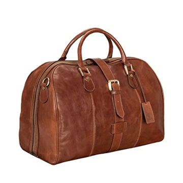 Luxury Leather Cabin Luggage - Handcrafted Italian Elegance - Farini