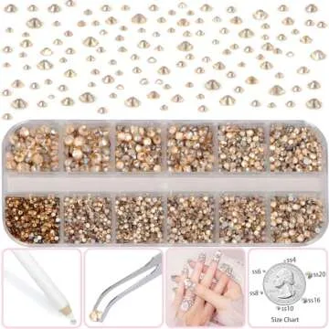 QOGIR Rhinestone Kit - 2500 Crystal Gems for Crafts