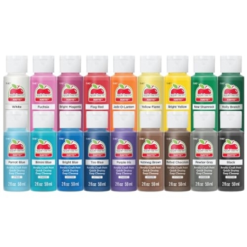 Apple Barrel Acrylic Paint Set - 18 Vibrant Colors