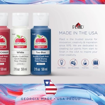 Apple Barrel Acrylic Paint Set - 18 Vibrant Colors