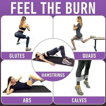 Resistance Bands for Working Out with Workout Bands Guide. 4 Booty Bands for Women Men Fabric Elastic Bands for Exercise Bands Resistance Bands for Legs Bands for Working Out Hip Thigh Glute Bands Set