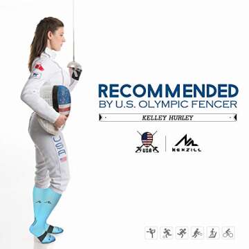 NEWZILL Medical Compression Socks for Women & Men Circulation 20-30 mmHg, Best for Running Athletic Hiking Travel Flight Nurses (Carolina Blue, L/XL)