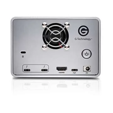 G-Technology 36TB G-RAID with Thunderbolt 3, USB-C (USB 3.1 Gen 2), and HDMI, Removable Dual Drive Storage System, Silver - 0G10810-1