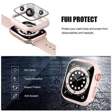 6 Pack for Apple Watch Series 3/2/1 38mm Case with Tempered Glass Screen Protector,JZK Slim Guard Bumper Full Coverage Hard PC Protective Cover HD Ultra-Thin Cover for iWatch 38mm Accessories