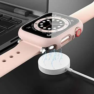 6 Pack for Apple Watch Series 3/2/1 38mm Case with Tempered Glass Screen Protector,JZK Slim Guard Bumper Full Coverage Hard PC Protective Cover HD Ultra-Thin Cover for iWatch 38mm Accessories