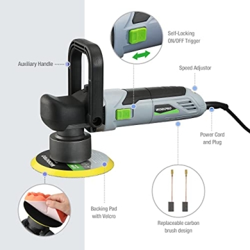 WORKPRO Car Buffer Polisher Kit for Perfect Vehicle Care