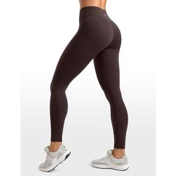 INGIA Womens High Waisted Lounge Yoga Legging 25" Butt Lifting Workout No Front Seam Tummy Control G...