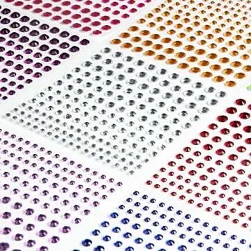 2310 PCS Self Adhesive Rhinestone Gem Stickers for Face Nail Body Makeup Festival,4 Size 14 Sheets Bling Jewels Stickers Earrings for DIY Kids Craft Card Decorations