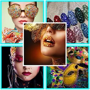 2310 PCS Self Adhesive Rhinestone Gem Stickers for Face Nail Body Makeup Festival,4 Size 14 Sheets Bling Jewels Stickers Earrings for DIY Kids Craft Card Decorations