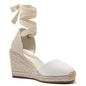 Stylish U-lite Women's Espadrille Wedge Sandals for Summer Wear