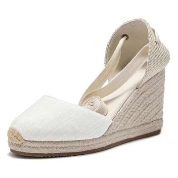 Stylish U-lite Women's Espadrille Wedge Sandals for Summer Wear