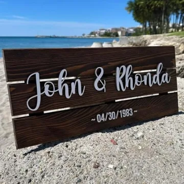Rustic Wooden Name Sign | Unique Wedding Gift