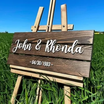 Rustic Wooden Name Sign | Unique Wedding Gift