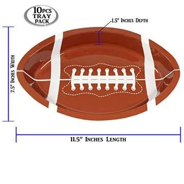 Anapoliz Football Serving Trays Perfect for Game Day