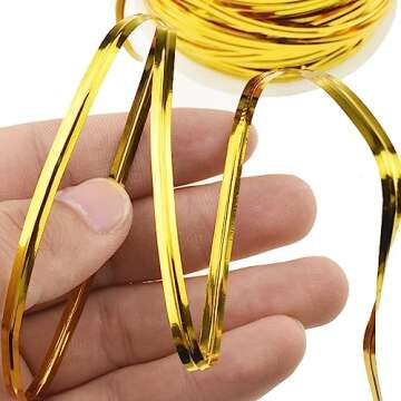 HAHIYO Gold Metal Twist Ties - 100 Yards for All Occasions