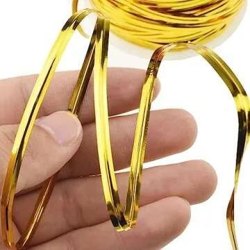 HAHIYO Gold Metal Twist Ties - 100 Yards for All Occasions
